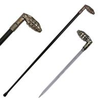 4D3-SI15424 - Grenade Style Cane Gentleman&#39;s Walking Cane Sword