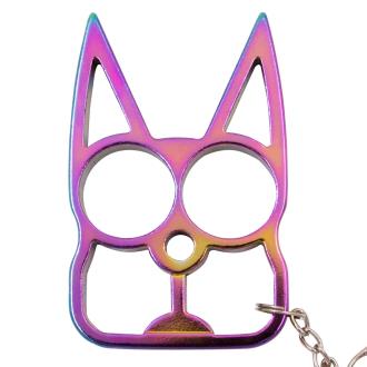 Cat Public Safety Keychain - Rainbow