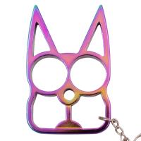 CT-009RB - Cat Public Safety Keychain - Rainbow