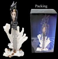 SW-06071 - Fantasy Dragon Dagger With Ice Color Table Stand