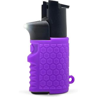 Light EM Up - Self Defense Combo with Red Pepper Spray & Flashlight - Purple