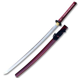 Moshiro 1095 High Carbon Steel Red Glossy Scabbard