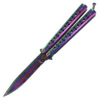 50RWDR - Damascus Steel Luminance Inquisition Butterfly Knife