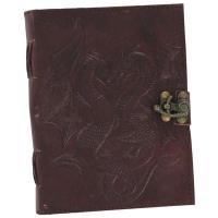 IN8661BRWL - Dragon Twins Leather Handmade Diary