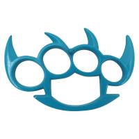 KN-SK-SBL - Claw Brass Knuckle Solid Steel - Teal