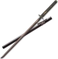KZ1107 - Shinwa Black Knight Katana and Scabbard - Handmade Damascus Steel Blade