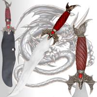 SJ-001 - Skyrim Dark Brotherhood Dagger Dragonborn Dovahkiin Flying Dragon 24in Steel