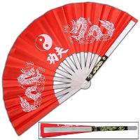 PK6353RD - Tessen Jutsu Iron Fan Weapon Dragon Red