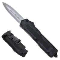 7PA4-50B - Automatic Titan OTF Double Edge Knife Silver