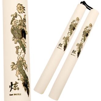 Martial Arts Nunchaku Corded 12 Inch White Foam Padded