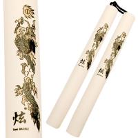801-W - Martial Arts Nunchaku - Corded 12 Inch White Foam Padded
