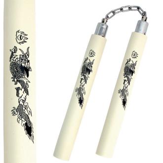 White Dragon Padded Nunchaku