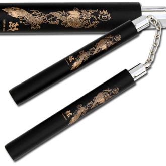 Laser Dragon Black Martial Arts Nunchaku