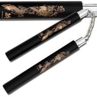 802BK - Laser Dragon Black Martial Arts Nunchaku