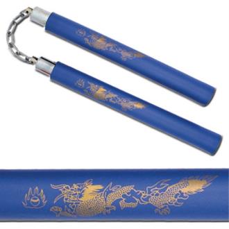 Rubber Padded Nunchaku Blue 802BL Martial Arts