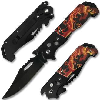Red Dragon Fire Automatic Knife