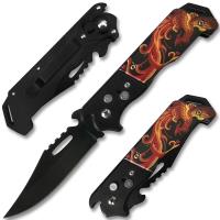 836A - Red Dragon Fire Automatic Knife