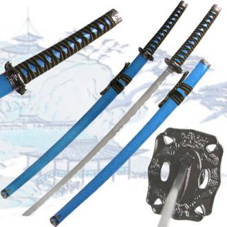 Samurai Warrior Katana Blue Saya Ornate