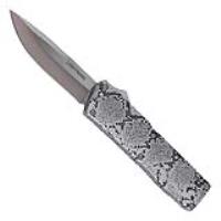 8PA41-50SDS - Diamond Back Lighting OTF Silver Snake Automatic Dual Action Knife