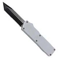 8PA41-50WTSBS - Mercury Lightning OTF Silver Serrated Tanto Automatic Dual Action Knife