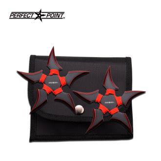 Perfect Point Red 4" Throwing Stars 2 Piece Set