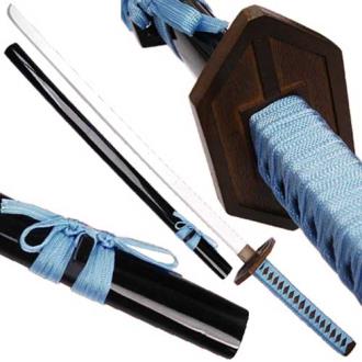 Aizen Sousuke Darker Anime Wooden Sword Replica Blue