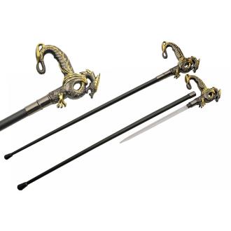 Golden Dragon Sword Cane