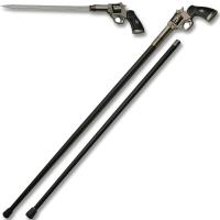 926906 - Revolver Style Handle Cane Sword Cane