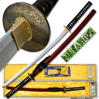 Musashi Kobuse Folded San Mai Katana Sword Koi Bamboo