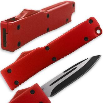 Electrifying California Legal OTF Dual Action Knife Red