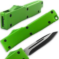 933-7GR - Electrifying California Legal OTF Switchblade Dual Action Knife Green