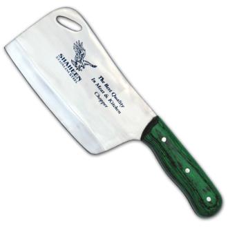 Shaheen Heavy Chef Chopper Meat Cleaver Knife Kitchen Cutlery Butcher Green Wood Handle Full Tang