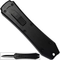 9931-1BK - Legends Micro OTF Stiletto Blade Knife Black Out The Front