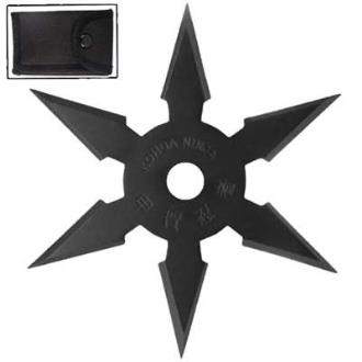 Secret Khoga Ninja Six Points Throwing Star Black