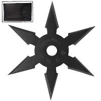 CK5506B - Secret Khoga Ninja Six Points Throwing Star Black