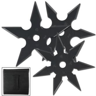 Khoga Ninja Sure Stick Throwing Star 3pcs Set Black