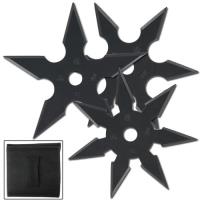 UL9029-3B - Khoga Ninja Sure Stick Throwing Star 3pcs Set Black