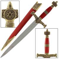 WG906RD - King Solomon Medieval Crusader Dagger Red