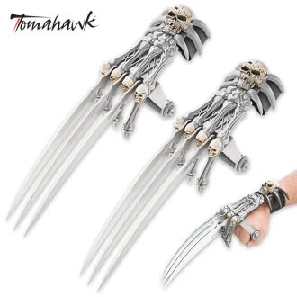 Tomahawk Fantasy Skull Gauntlet Handspike 2 Pc Set