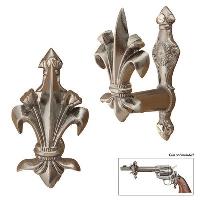 SZ203308 - 3 Fleur De Lis Sword Hangers - SZ203308