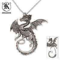 BK1311 - Coiled Dragon Necklace - BK1311