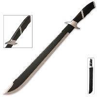 BK1806 - War Hunter Sawback Blade Machete &amp; Sheath - BK1806