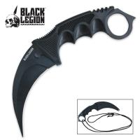 17-BV311 - Black Legion Ninja Warrior Karambit Neck Knife With Sheath