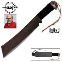 GH5007 - Gil Hibben IV Machete Knife &amp; Leather Sheath - GH5007