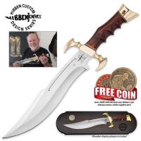 17-GH5052 - Gil Hibben 60th Anniversary Hibben Legend Bowie Knife FREE COIN