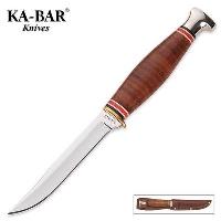 KB1226 - KA-BAR Little Finn Knife with Leather Sheath - KB1226
