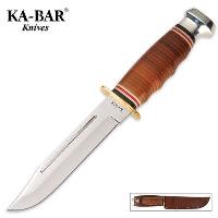 KB1235 - Ka-Bar Marine Hunter Knife with Leather Sheath - KB1235