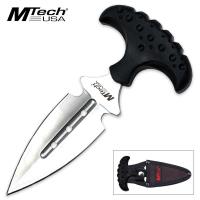 17-MC21956SL - MTech Ballistic Satin Finish Push Dagger Plain Edge