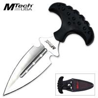 17-MC21956SL - Mtech Ballistic Satin Finish Push Dagger Plain Edge