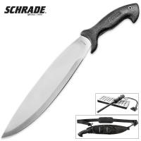 17-SCHBOLO - Schrade Bolo Machete with Sharpener &amp; Fire Striker